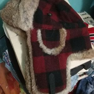 Mens  fur lined Mad Bomber hat